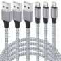 iPhone Charger TAKAGI 3Pack 6FT Nylon Braided Lightning